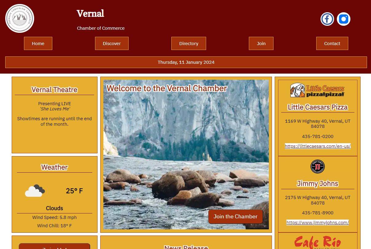 Faux Chamber of Commerce Website